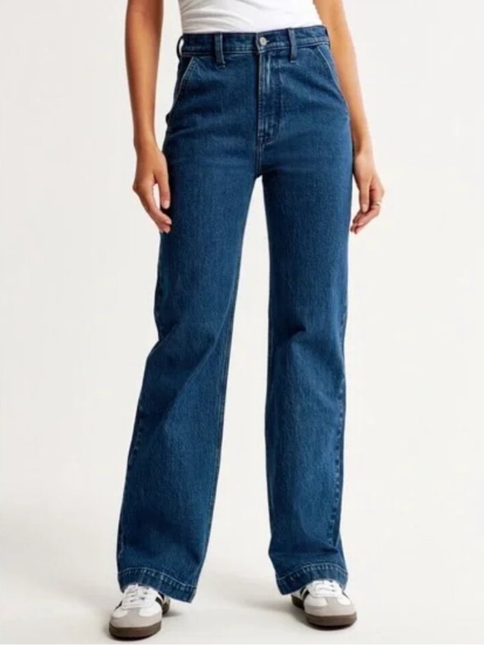 Abercrombie & Fitch Curve Love Mid Rise Trouser Jeans Size 31/12
